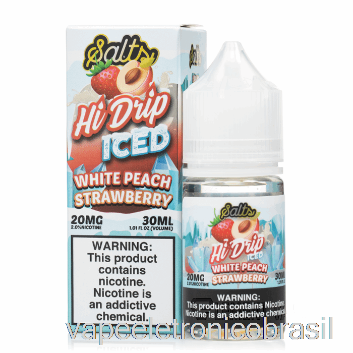 Vape Vaporesso Morango Pêssego Branco Gelado - Sais De Gotejamento - 30ml 20mg